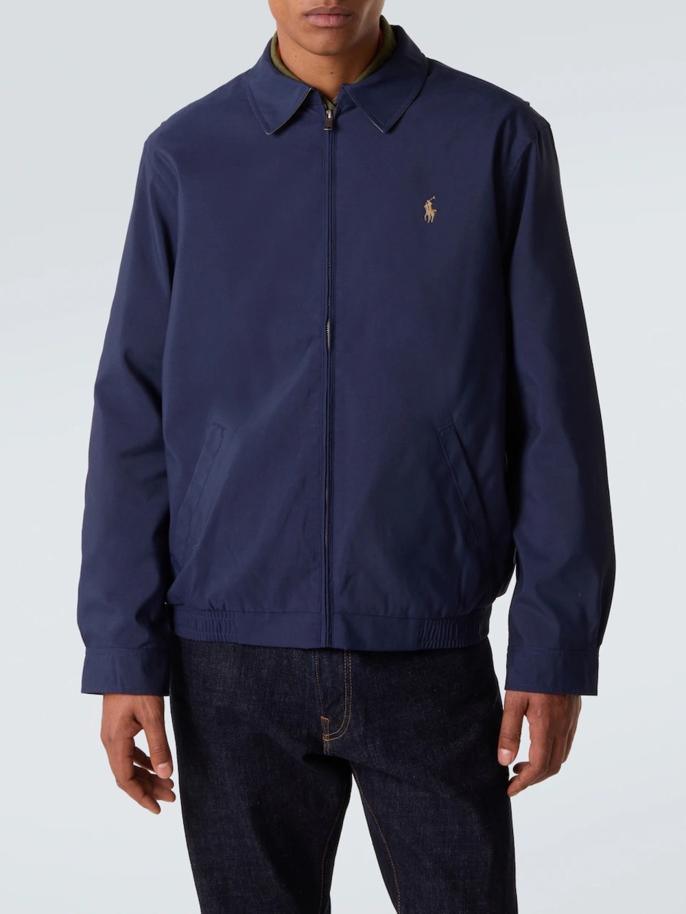 Polo By Ralph Lauren Harrington Jacket Men XL Navy Bi Swing Bomber Coat